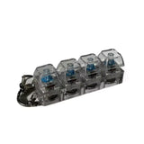 Hot Selling Luminous Keyboard Clicker Keychain 4-Key Fidget Toy Stress Relief LED Pendant for Office Desk Decoration
