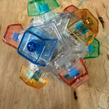 Hot Selling Luminous Keyboard Clicker Keychain 4-Key Fidget Toy Stress Relief LED Pendant for Office Desk Decoration