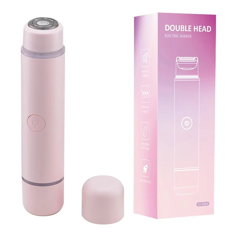 2-in-1 Women's Electric Body Shaver Dual Head Bikini Trimmer IPX6 Waterproof Full Body Armpit Hair Remover Rechargeable Razor