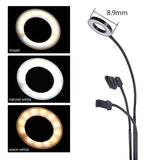 Selfie Light Ring for Live Broadcast /flexible Selfie Stand Led Ring Light with Clip Cell Phone Holder